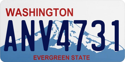 WA license plate ANV4731