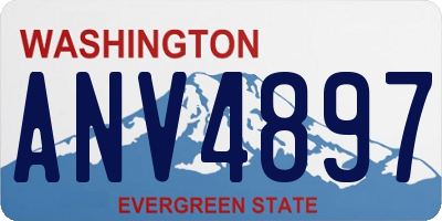 WA license plate ANV4897
