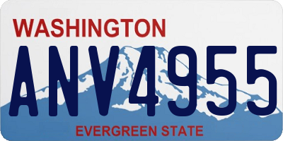 WA license plate ANV4955