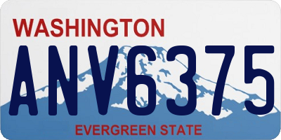 WA license plate ANV6375