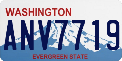 WA license plate ANV7719