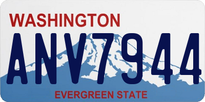 WA license plate ANV7944