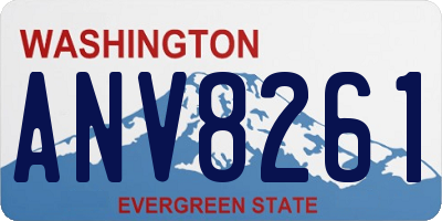 WA license plate ANV8261