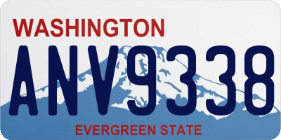 WA license plate ANV9338
