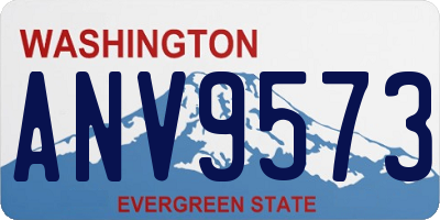 WA license plate ANV9573