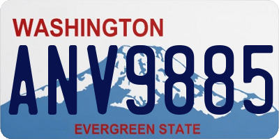 WA license plate ANV9885