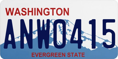 WA license plate ANW0415