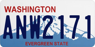 WA license plate ANW2171