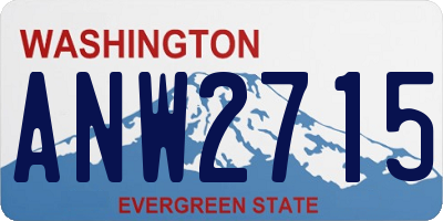 WA license plate ANW2715