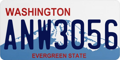WA license plate ANW3056