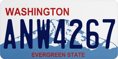 WA license plate ANW4267