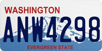 WA license plate ANW4298