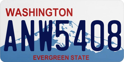 WA license plate ANW5408