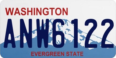 WA license plate ANW6122