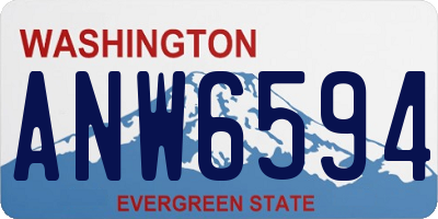 WA license plate ANW6594