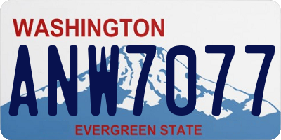 WA license plate ANW7077