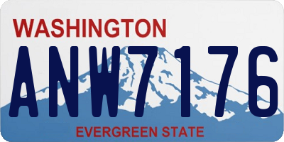 WA license plate ANW7176