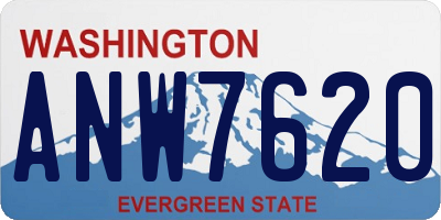 WA license plate ANW7620