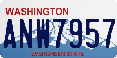 WA license plate ANW7957