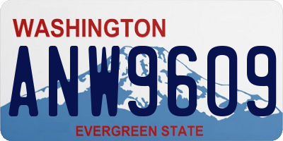 WA license plate ANW9609