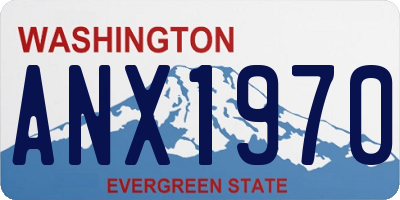 WA license plate ANX1970