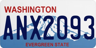 WA license plate ANX2093