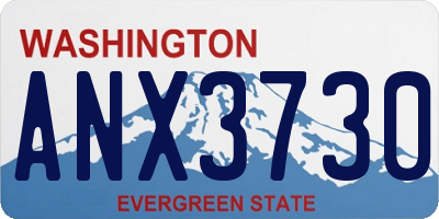 WA license plate ANX3730