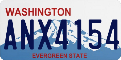 WA license plate ANX4154