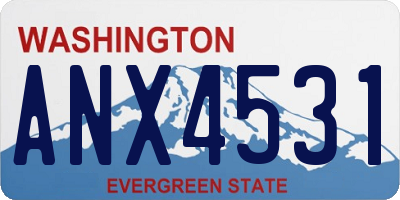 WA license plate ANX4531