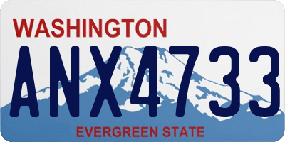 WA license plate ANX4733