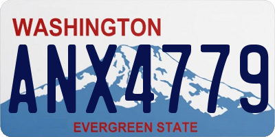 WA license plate ANX4779