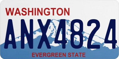 WA license plate ANX4824