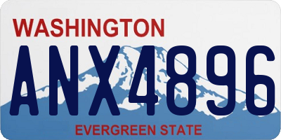 WA license plate ANX4896