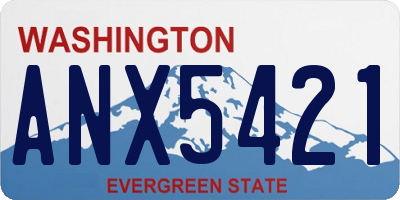 WA license plate ANX5421