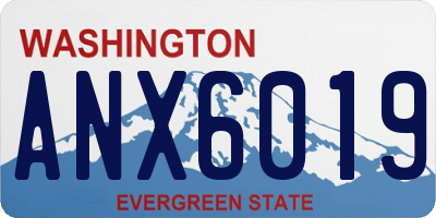 WA license plate ANX6019