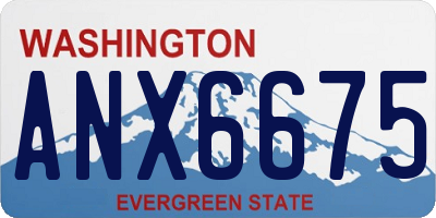 WA license plate ANX6675