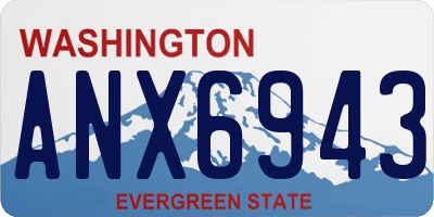 WA license plate ANX6943