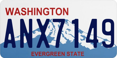 WA license plate ANX7149