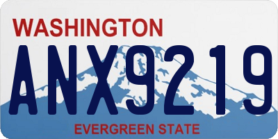 WA license plate ANX9219