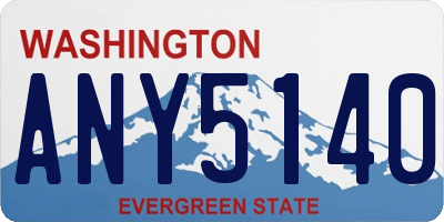 WA license plate ANY5140