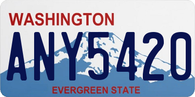 WA license plate ANY5420
