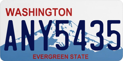 WA license plate ANY5435