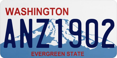 WA license plate ANZ1902