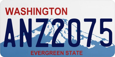 WA license plate ANZ2075