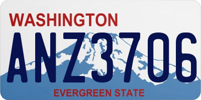 WA license plate ANZ3706