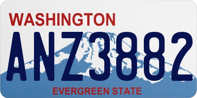 WA license plate ANZ3882