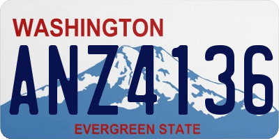 WA license plate ANZ4136