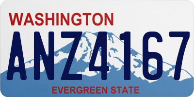 WA license plate ANZ4167