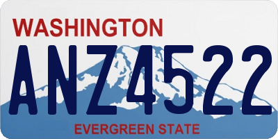 WA license plate ANZ4522