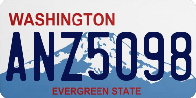 WA license plate ANZ5098